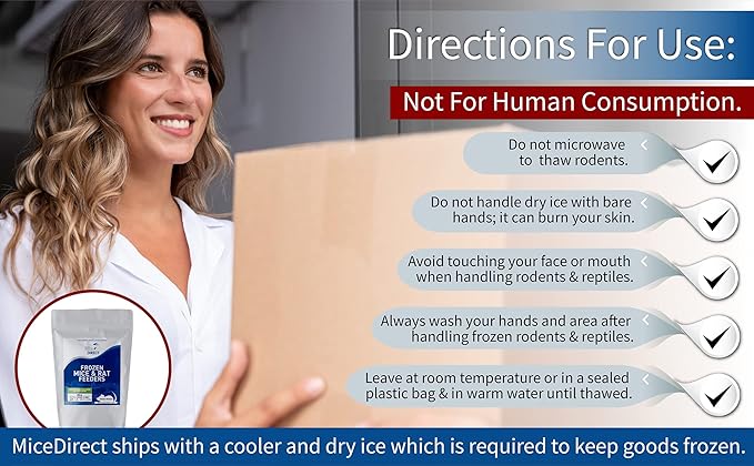 MiceDirect EST. 2003 40 Frozen Rat Combo Pack 20 Rat Fuzzies and 20 Pup Feeders Snake Food for Baby Ball Pythons and Boas (2-3.5 in)(580 Grams Min)
