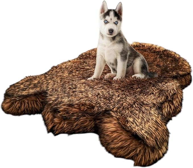 IHAPPYDOG Replacement Dog Bed Cover, Machine Washable (Brown, Giant 60x35)