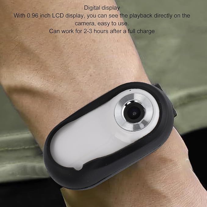 Luqeeg Cat Camera Collar, HD 1080P 30 fps Pet Cameras with 170 Wide Angle Corrective Display & 0.96 Inch LCD Screen, Video Record Wireless Mini Sport Cam for Cats Dogs Activities