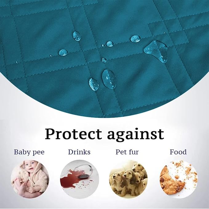 Waterproof Dog Bed Covers for Couch Protection, Water-Resistant Soft Dog Pet Blanket Anti-Slip Dog Blanket for Bed, for Furniture Bed Couch Sofa (Deep Blue,86x82inch)