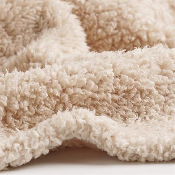 Pet Blankets for Couch Sofa Bed Dog Blankets Reversible Cat Blanket Soft Furniture Protector Cover for Small Medium Large Dogs Cats, Beige, 31 x 39 inches