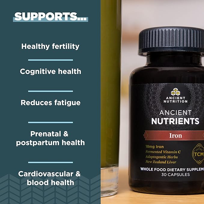 ANCIENT NUTRITION Iron, 30 CT