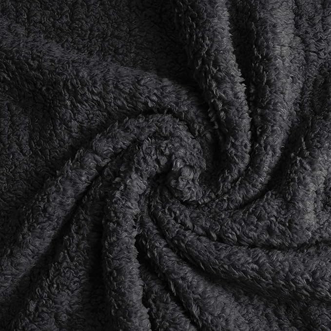 Pet Blankets for Couch Sofa Bed Dog Blankets Reversible Cat Blanket Soft Furniture Protector Cover for Small Medium Large Dogs Cats, Black, 31 x 39 inches
