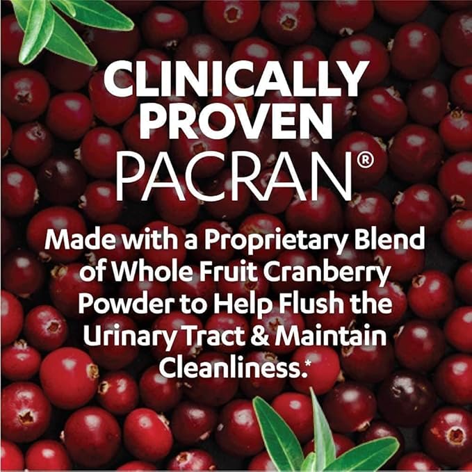 AZO Cranberry Pro Urinary Tract Health Supplement 600mg PACRAN, 1 Serving = More Than 1 Glass of Cranberry Juice 100 CT + Dual Protection, Urinary + Vaginal Support* 30 Count