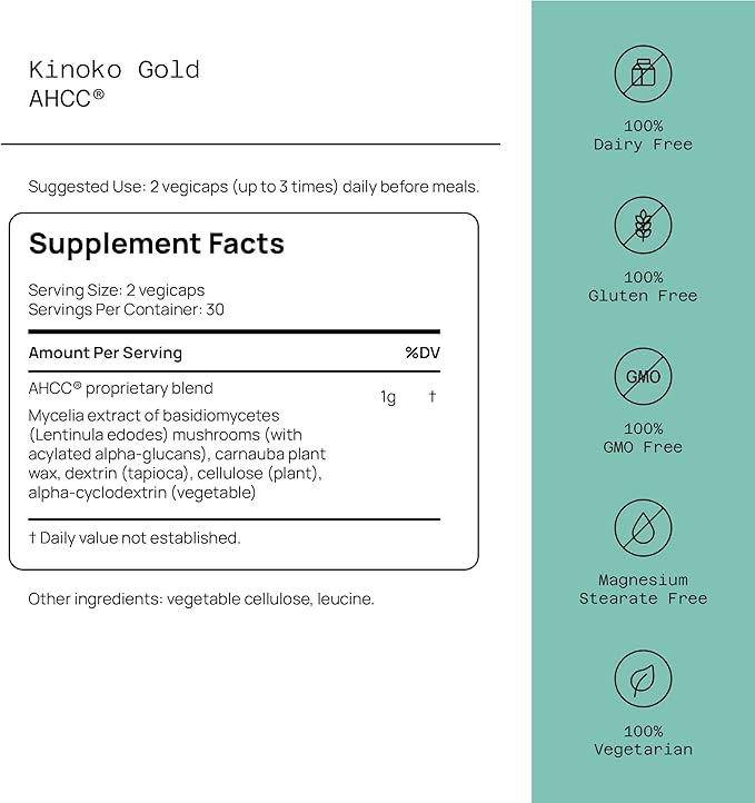 Quality of Life Immune Health Bundle - Featuring Kinoko Gold AHCC 500mg and Allerfin