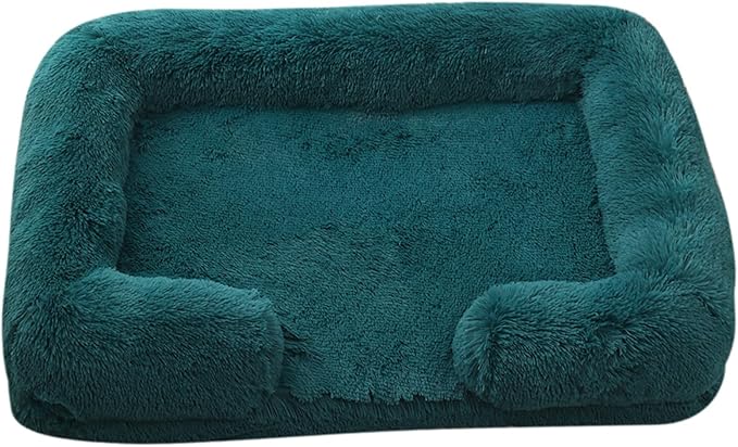 Dog Beds Large Sized dog Orthopedic, Sofa Dog Bed with Waterproof Lining and Nonskid Bottom, Rectangle Washable Dog Bed for Medium Small Dogs and Cats Comfortable ( Color : Blue1 , Size : 23 x 18" )