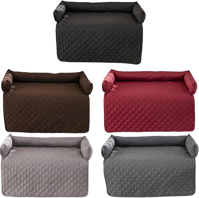 Dog Bed Cover & Couch Protector - Anti-Slip & Waterproof Pet Pad, Cozy Nest for Dogs, Ideal for Sofa, Bed & Car Seat Cushion - Furniture Protector Red L