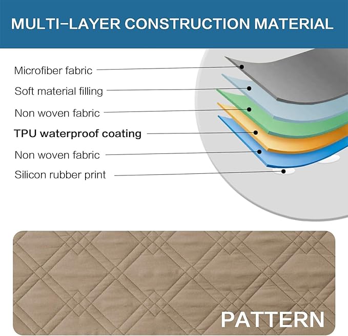 Waterproof Dog Bed Covers for Couch Protection, Water-Resistant Soft Dog Pet Blanket Anti-Slip Dog Blanket for Bed, for Furniture Bed Couch Sofa (Taupe,68x82inch)