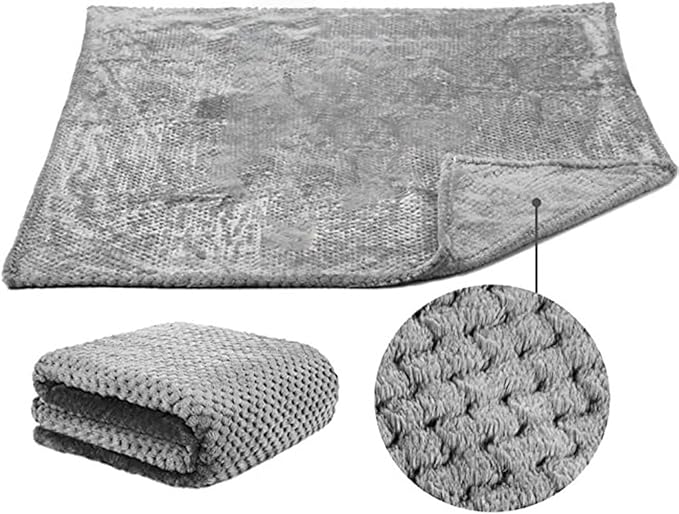 Pet Blanket Warm Soft Dog Blankets Washable Cat Throw Blankets Sofa Bed Couch Furniture Protector Cover for Small Medium Large Dogs Cats, Purple, 16" x 24"