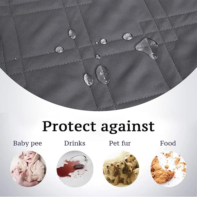 Waterproof Dog Bed Covers for Couch Protection, Water-Resistant Soft Dog Pet Blanket Anti-Slip Dog Blanket for Bed, for Furniture Bed Couch Sofa (Grey,30x70inch)