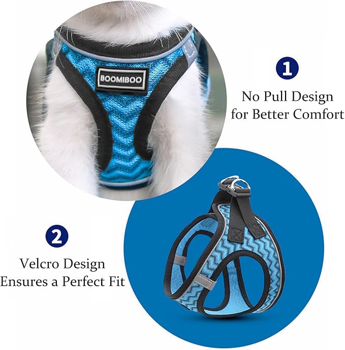 Dog Harness with Leash Set, No Pull Adjustable Reflective Step-in Puppy Pet Vest Harnesses for Small Medium Large Dogs and Cats,Orange XS