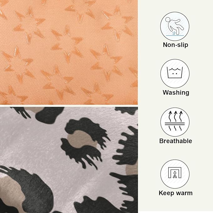 Leopard Print Pet Bed Cute Dog Bed Mat Absorbing Non Slip Pad Pet Sleeping Mat for Small, Medium, and Large Dogs Puppy Cat 24 in x 18 in