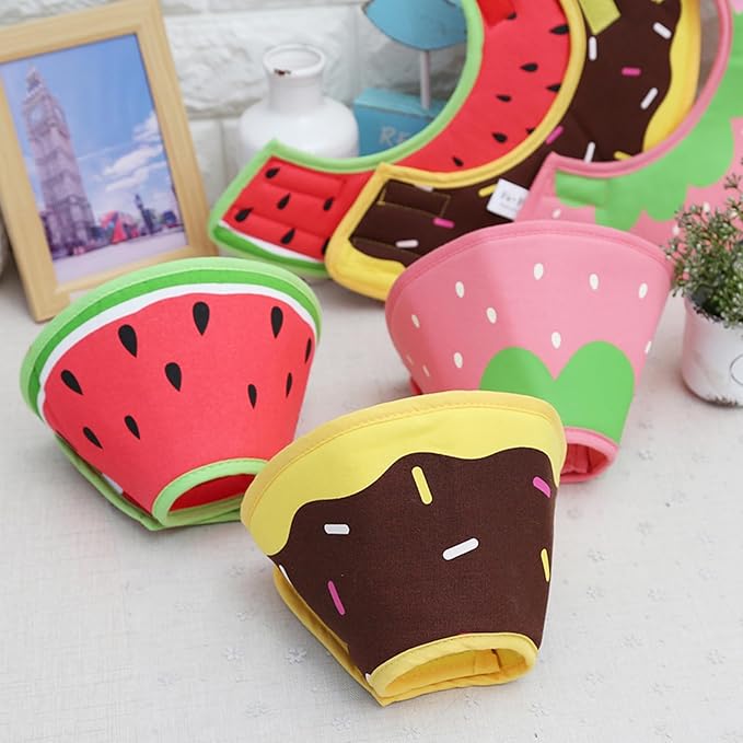 Soft Dog Cone Collar for Dogs After Surgery, Adjustable Dog Recovery Cone Collar for Medium Small Puppy Dogs and Cats to Stop Licking (Strawberry L)