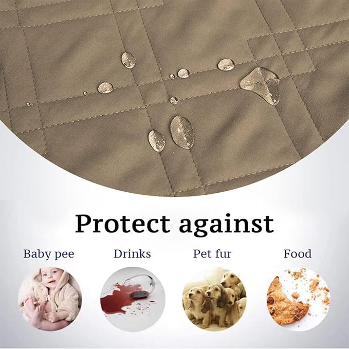 Waterproof Dog Bed Covers for Couch Protection, Water-Resistant Soft Dog Pet Blanket Anti-Slip Dog Blanket for Bed, for Furniture Bed Couch Sofa (Taupe,40x50inch)