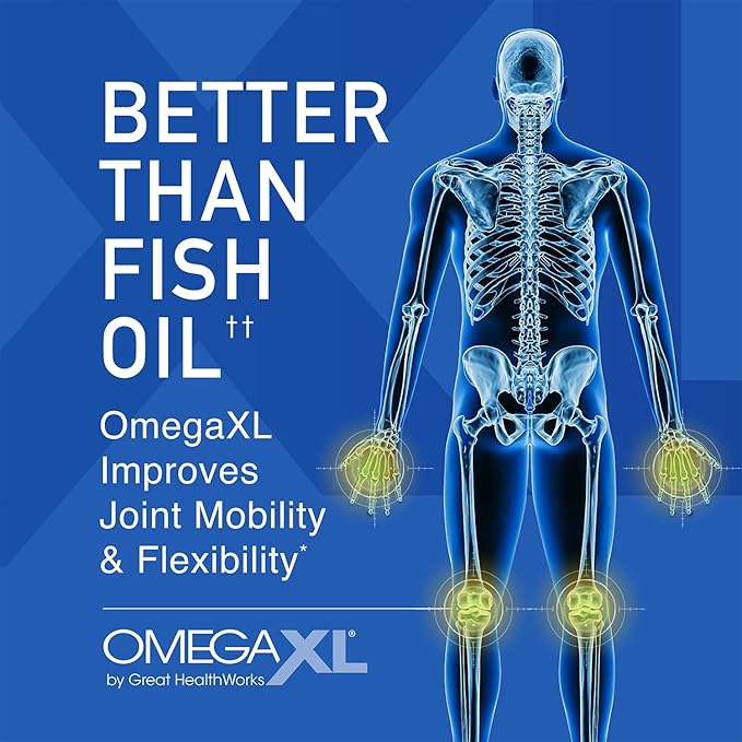 OmegaXL Powerful Joint and Muscle Support Supplement 60 Count (2 Pack) & TurmericXL (30 Count)