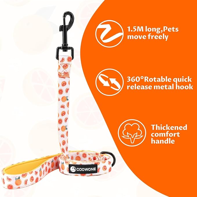 Dog Cat Harness and Leash Set, Puppia Soft Mesh Padded and Adjustable Puppy Vest Cute Dog Clothes Escape Proof Easy Walk Pet Accessories (Grapefruit, M (Neck 13.4"-16.5"; Chest 17.7"-23"))