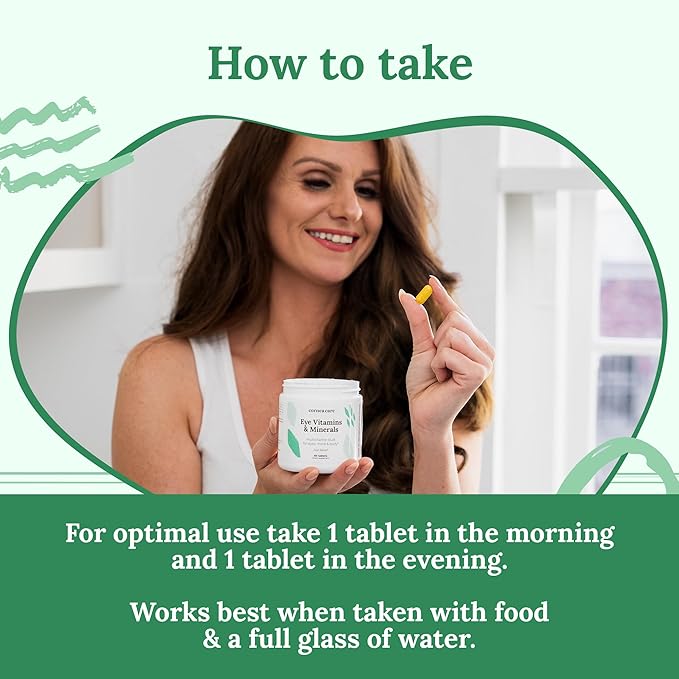 Vitamins and Minerals | Multivitamin for Vision & Health | Dry Eye Supplements | 60 Tablets