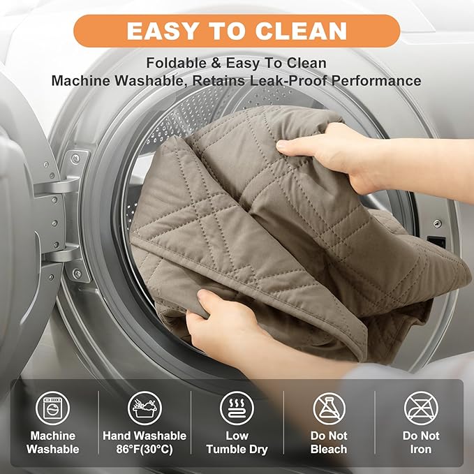 100% Waterproof Dog Couch Protector, Triple-Layer Waterproof Dog Bed Cover Pet Blanket Reversible 2-Tone Sofa Shield, Non-Slip Furniture Guard for Pets(35×71 Inch, Khaki+Khaki)