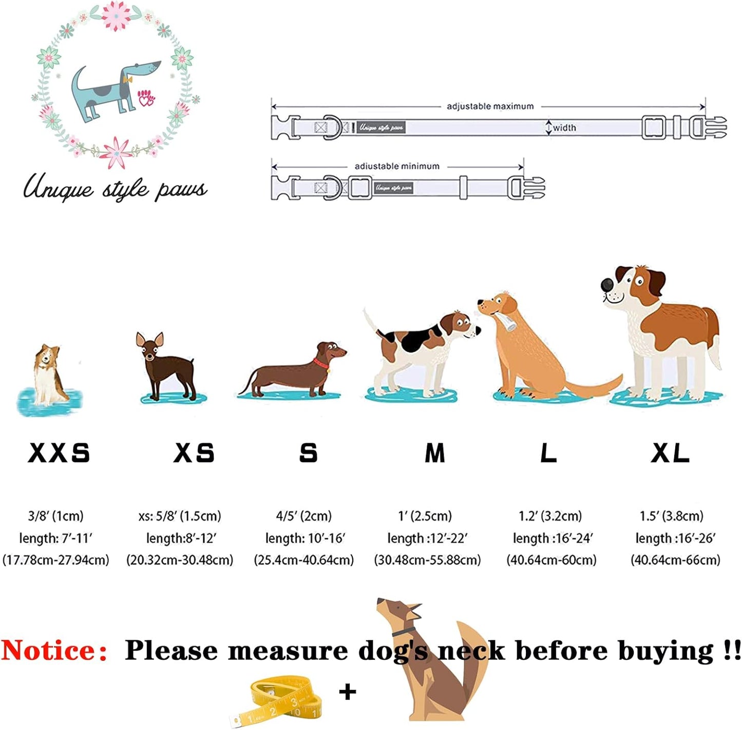 Unique style paws Halloween Dog Collar with Bow Tie Cotton Adjustable Puppy Collar for Small Medium Large Dogs-S