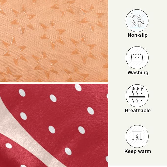 Pet Bed Strawberry Fruit Dog Bed Mat Absorbing Non Slip Pad Pet Sleeping Mat for Small, Medium, and Large Dogs Puppy Cat 36 in x 24 in