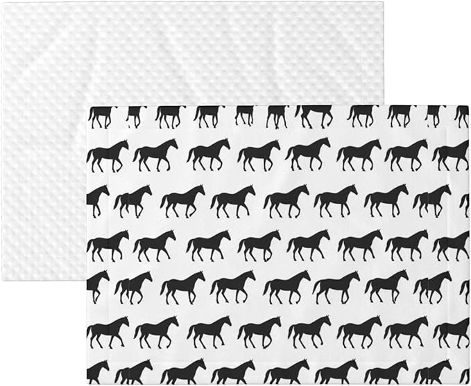 Pet Blanket for Couches and Beds, Abstract Horse, Reversible Double Sided Plush Design with Soft Bumpy Texture and Smooth Surface, Furniture Protector