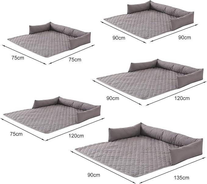 Dog Bed Cover & Couch Protector - Anti-Slip & Waterproof Pet Pad, Cozy Nest for Dogs, Ideal for Sofa, Bed & Car Seat Cushion - Furniture Protector Red S