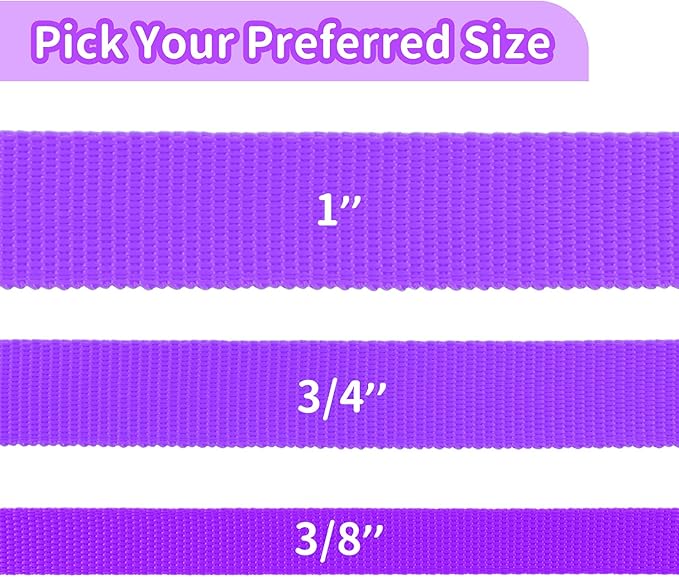 HIKISS Long Dog Leash Obedience Recall Training Agility Lead with Thickening Material for Large Dog - 15ft 20ft 30ft 50ft 100ft Training Leash(Purple 50ft)