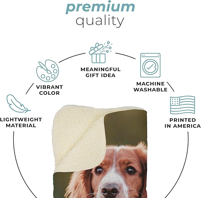 Prints Next Day – Custom 50" x 60" Fleece Pet Lightweight Blanket with Multi-Photo Upload - Personalized with Pet Lightweight's Name - Gift for Dog or Cat Owners - Printed in America