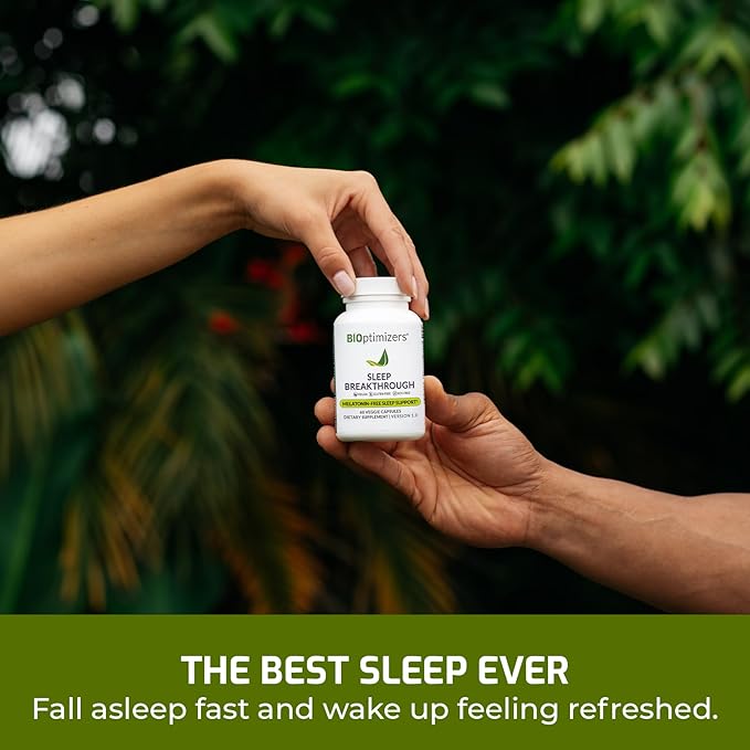 BIOptimizers Sleep Breakthrough Capsules - Natural Support Supplement | Calming Relief Aid for Adults | Non-Habit Forming | 60 Capsules