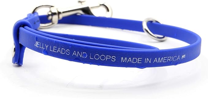 Jelly Pet Grooming Loops 3/8'' x 18'' W/Ring (Black) | Made in The USA