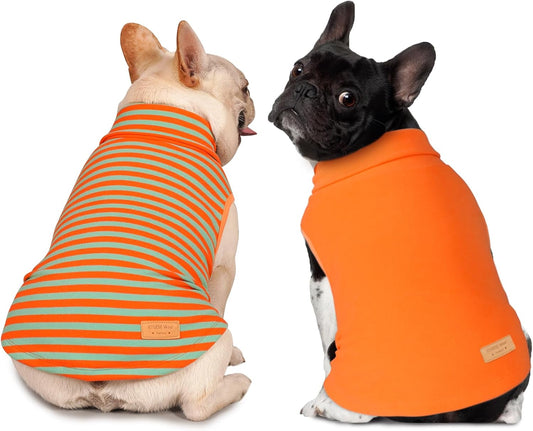 KYEESE 2Pack Dog Sweater Soft Dachshund Clothes Dog Sweaters for Small Dogs Male Warm Pets Coats Stretchy Pets Clothes Pullover Dogs Sweatshirt Turtleneck Small Pet Sweaters