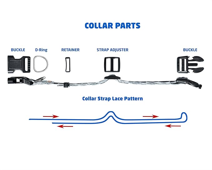 MS-5 Automatic Pet Door Collar, Genuine High Tech Pet Brand Dog Collar for Power Pet Doors - Deluxe Strap (Modern, Large) - DC-MDN-MS5-L