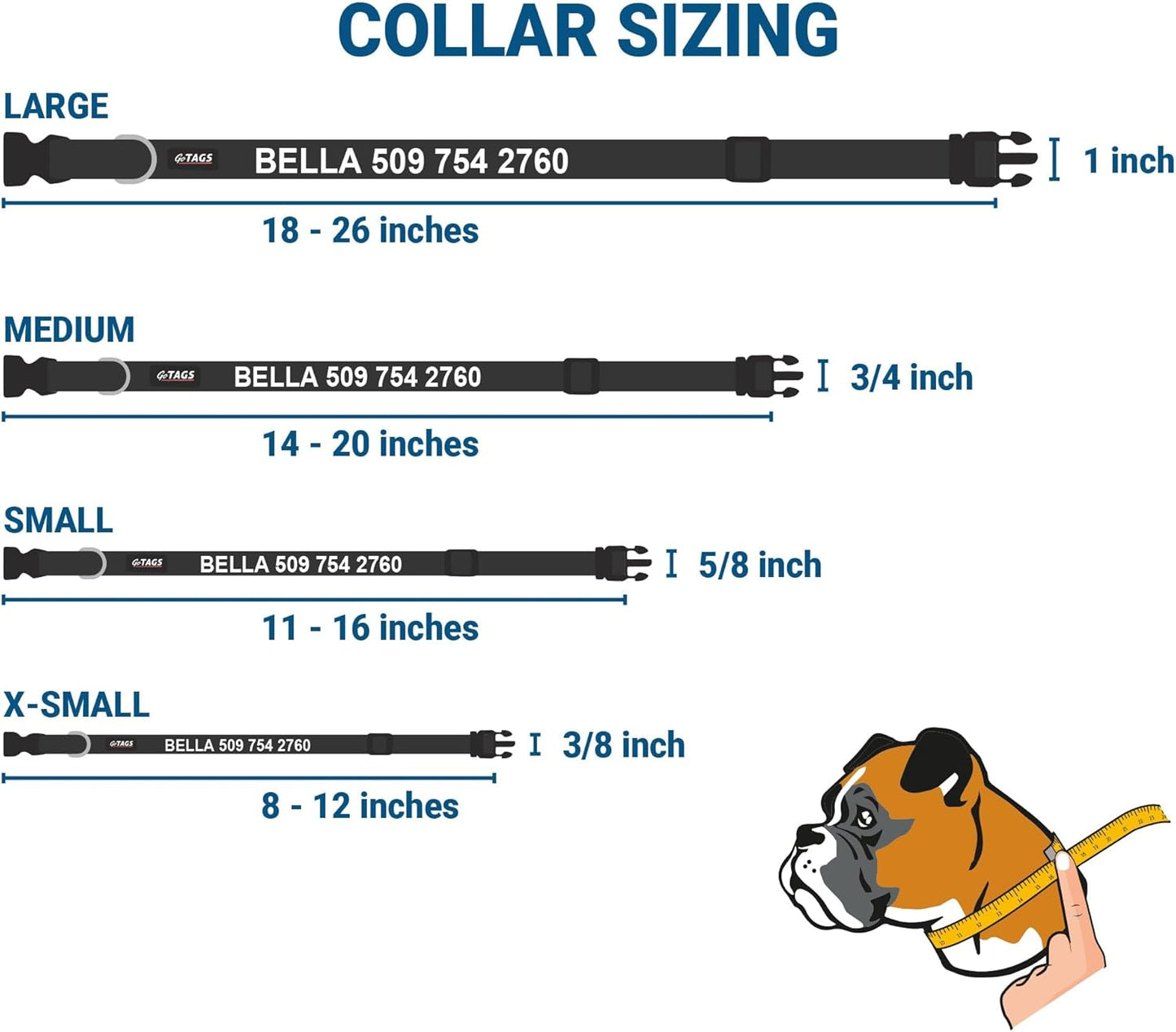 GoTags Personalized Dog Collar with Nameplate, Adjustable Dog Collar with Custom Engraved Slide On Pet ID Tag in Stainless Steel, Silent, No Noise Dog Tag (Lavender, Small)