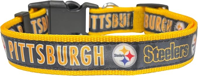 Pets First NFL Pittsburgh Steelers Licensed PET COLLAR, Extra Large - Heavy-Duty, Strong, and Durable Dog Collar. Available in 31 Football Teams and 4 Sizes