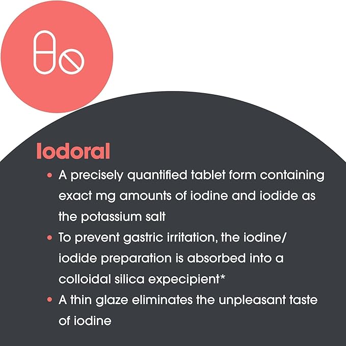 Optimox Iodoral 50 mg Supplement - Potassium Iodide Tablets, High Potency Iodine Tablets, Iodine Supplements for Thyroid Support, Daily Vitamins and Minerals, Lugol's Iodine Solution - 90 Count