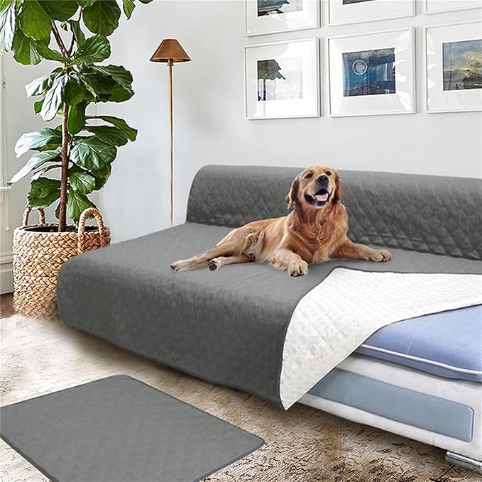 Waterproof Dog Bed Cover Pet Blanket Sofa Couch Furniture Protector for Kids Children Dog Cat,Pet Furniture Cover - Waterproof, Warm, Soft, Machine Washable Dog Sofa Cushion(M:86*82in(218*208cm))