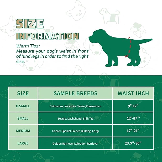 IMMCUTE Disposable Male Dog Diapers 100 Ct, Male Dog Wraps with Wetness Indicator, Adjustable Puppy Diapers Male for Medium Dogs