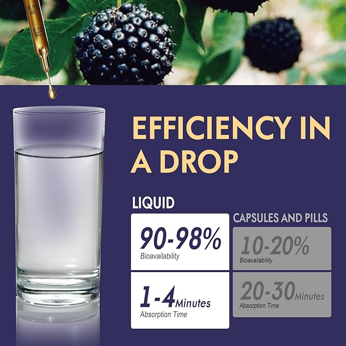 Herbal Liquid Drops, Natural Siberian Ginseng Extract for Powerful Adaptogen Blend, Energy & Stamina Boost & Immune Support. 4oz-Original