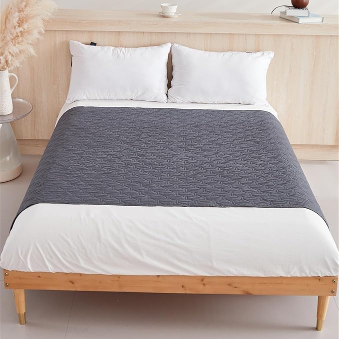 GIBZ Waterproof Dog Bed Blanket Cover Anti Slip Pet Furniture Protector Washable Large Washable Quilted Mat for Indoor, Dark Grey, 200x260cm