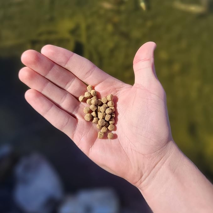 HALF OFF PONDS Show & Grow Koi Fish Food - 50 lb Floating Pellets, 5mm Size - Goldfish Food for Ponds - 35% Protein with Beta Carotene & Vitamins - Enhances Color Vibrancy & Body Definition