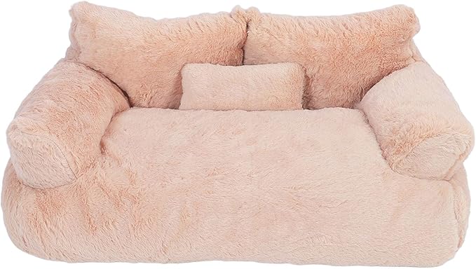 Pet Sofa Bed, Cat and Dog Couch Bed with Removable Washable Cover, Soft Plush Warm Pet Furniture with Anti Skid Bottom for Indoor Cats and Small Dogs (XL)