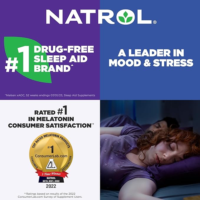 Natrol Melatonin 1 mg, Dietary Supplement for Restful Sleep, Sleep Tablets for Adults, 180 Melatonin Tablets, 180 Day Supply