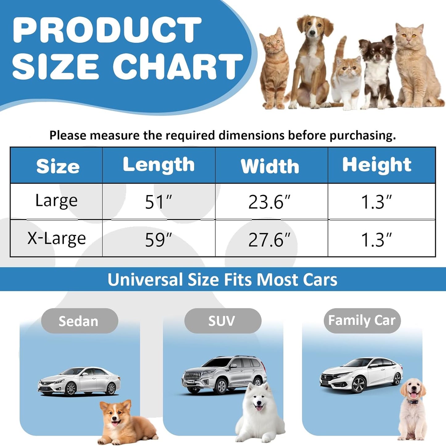 VClife Khaki Plaid Dog Car Bed Mat, Non-Slip Backseat Extender Pet Blanket, Washable Dog Bed Mat for SUVs, Sedans & Small Trucks, Portable Travel Pad for Dogs, Wear Resistant, Pet Friendly, 59"×27.6"