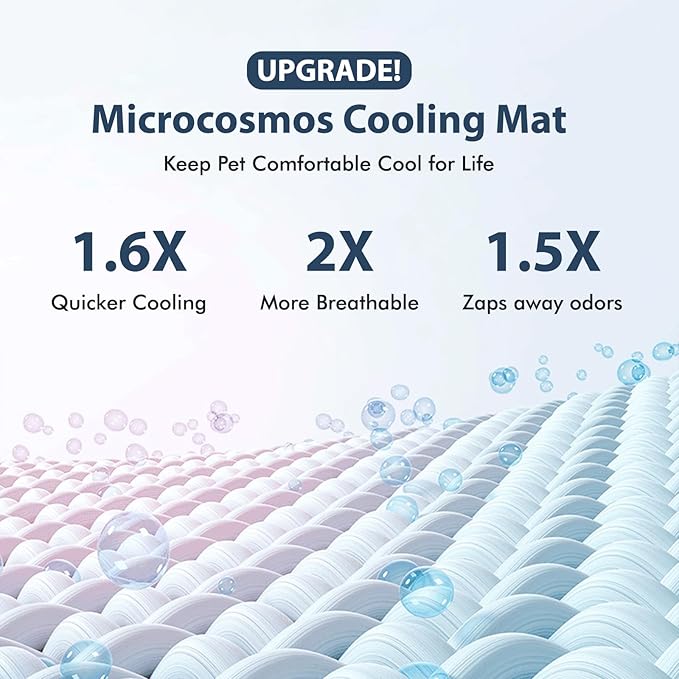 MICROCOSMOS Summer Cooling Mat & Sleeping Pad- Water Absorption Top, Materials Safe, Easy Carry, EZ Clean. Keep Cooling for Pets, Kids and Adults.(Brown, 19" x 15")
