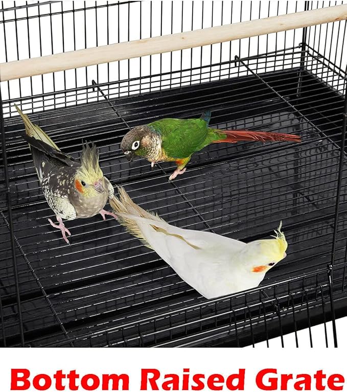 Lot of Breeding Bird Flight Cages for Canary Parakeet Aviaries Budgies Lovebird Finch (24" Black Divider)