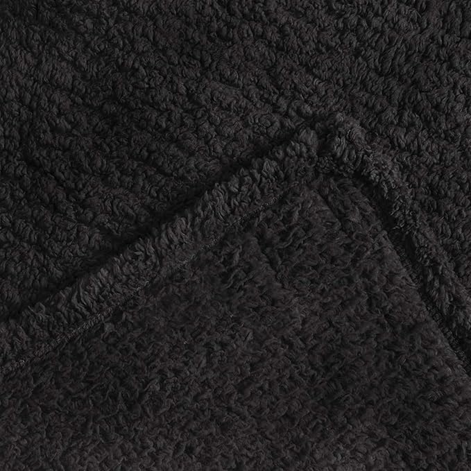 Pet Blankets for Couch Sofa Bed Dog Blankets Reversible Cat Blanket Soft Furniture Protector Cover for Small Medium Large Dogs Cats, Black, 16 x 24 inches