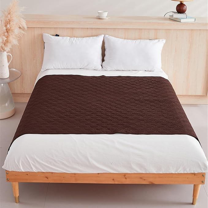 GIBZ Waterproof Dog Bed Blanket Cover Anti Slip Pet Furniture Protector Washable Large Washable Quilted Mat for Indoor, Coffee, 200x260cm