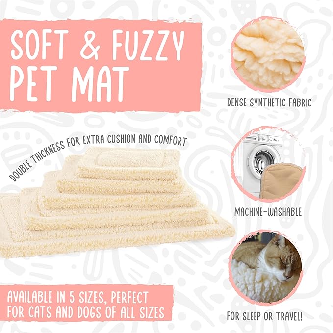 HuggleHounds Mat Cat & Dog Bed - Crate Pads for Dog Cages, Machine Washable Kennel Bed for Sleeping, Small & Medium Size Breeds - Small, 23" x 30"