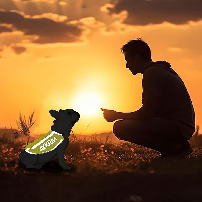 Yellow Reflective Dog Vest for XSmall, High Visibility Dog Safety Vest Harness with Removable Bell Keep Safe from Hunting, Training & Cars Accidents