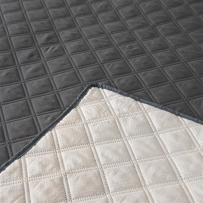 GIBZ Waterproof Dog Bed Cover Anti Slip Pet Furniture Protector Blanket Washable Thick Quilted Mat, Black, 172x208cm